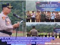 Pimpin Apel Gelar Pasukan Operasi Patuh Anoa 2025. Kapolres Konut Tekankan Wujudkan Situasi Kamseltibcarlantas Yang Optimal