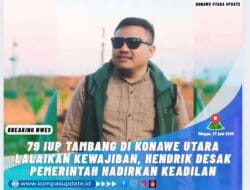 79 IUP Tambang di Konawe Utara Lalaikan Kewajiban. Hendrik Desak Pemerintah Hadirkan Keadilan