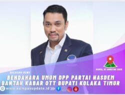 Bendahara Umum DPP Partai Nasdem, Bantah Kabar OTT Bupati Kolaka Timur