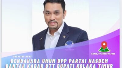 Bendahara Umum DPP Partai Nasdem, Bantah Kabar OTT Bupati Kolaka Timur