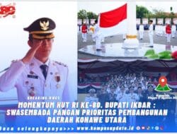 Momentum HUT RI ke-80. Bupati Ikbar: Swasembada Pangan Proritas Pembangunan Daerah Konawe Utara