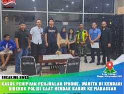 Kasus Penipuan Penjualan iPhone. Wanita di Kendari Dibekuk Polisi Saat Hendak Kabur ke Makassar
