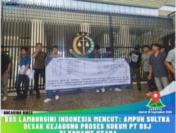Bos Lamborgini Indonesia Mencuat: Ampuh Sultra Desak Kejagung Proses Hukum PT BSJ di Konawe Utara