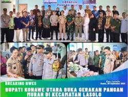Bupati Konawe Utara Buka Gerakan Pangan Murah di Kecamatan Lasolo