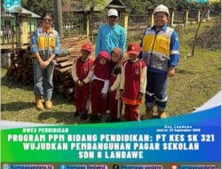 Program PPM Bidang Pendidikan: PT KES SK 321 Wujudkan Pembangunan Pagar Sekolah SDN 06 Landawe,