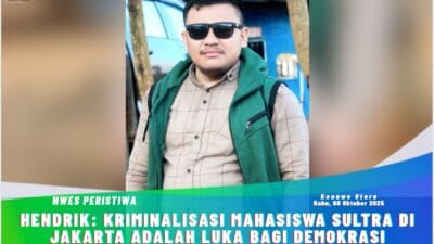 Hendrik: Kriminalisasi Mahasiswa Sultra di Jakarta Adalah Luka Bagi Demokrasi