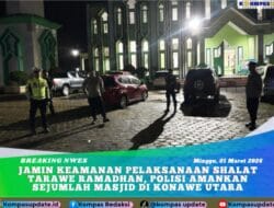 Jamin Keamanan Pelaksanaan Shalat Tarawe Ramadhan, Polisi Amankan Sejumlah Masjid di Konawe Utara