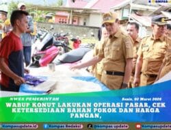 Wabup Konut Lakukan Operasi Pasar, Cek Ketersediaan Bahan Pokok dan Harga Pangan,