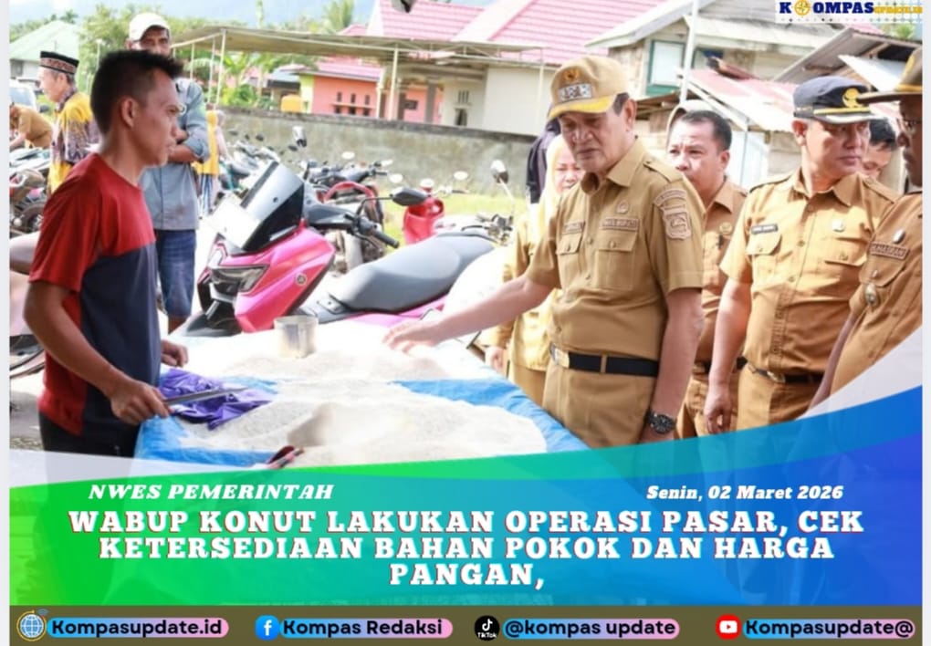 Wabup Konut Lakukan Operasi Pasar, Cek Ketersediaan Bahan Pokok dan Harga Pangan,