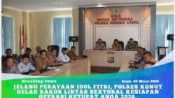 Jelang Perayaan Idul Fitri, Polres Konut Gelar Rakor Lintas Sektoral Kesiapan Operasi Ketupat Anoa 2026,