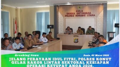 Jelang Perayaan Idul Fitri, Polres Konut Gelar Rakor Lintas Sektoral Kesiapan Operasi Ketupat Anoa 2026,