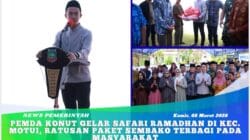 Pemda Konut Gelar Safari Ramadhan di Kec. Motui, Ratusan Paket Sembako Terbagi Pada Masyarakat