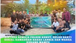 Bintara Remaja Polres Konut. Gelar Bakti sosial Ramadhan, Sasar Lansia dan Warga Kurang Mampu