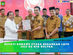 Bupati Konawe Utara Serahkan LKPD 2025 ke BPK Sultra