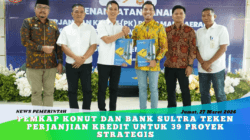 Pemkab Konut dan Bank Sultra Teken Perjanjian Kredit Untuk 39 Proyek Strategis
