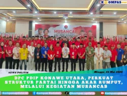 DPC PDIP Konawe Utara, Perkuat Struktur Partai Hingga Akar Rumput Melalui Kegiatan MUSANCAB
