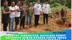 Perkuat Sinergitas, Kapolres Konut Salurkan Hewan Kurban Untuk Insan Pers dan Masyarakat Sekitar