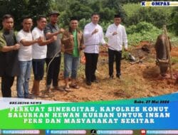 Perkuat Sinergitas, Kapolres Konut Salurkan Hewan Kurban Untuk Insan Pers dan Masyarakat Sekitar