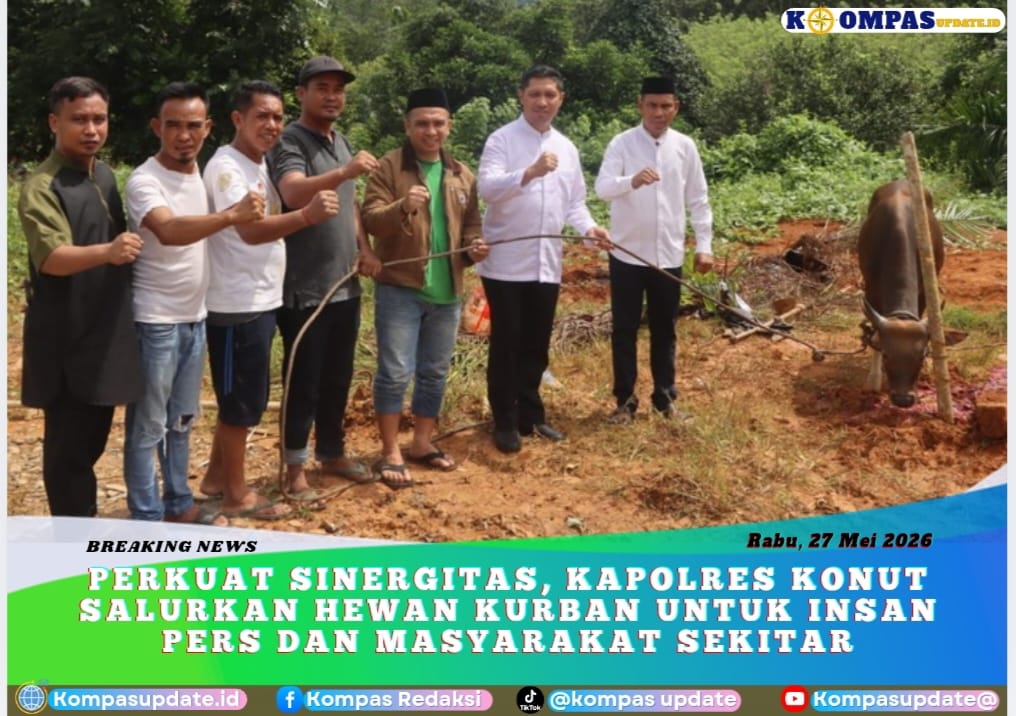Perkuat Sinergitas, Kapolres Konut Salurkan Hewan Kurban Untuk Insan Pers dan Masyarakat Sekitar
