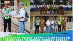Satlantas Polres Konut, Gelar Program Police Goes To School Berikan Edukasi Siswa SMAN 1 Asera