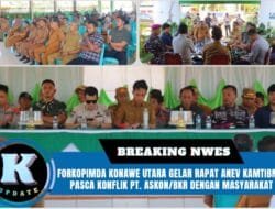 Forkopimda Konawe Utara Gelar Rapat Anev Kamtibmas, Pasca Konflik PT. Askon/BKR Dengan Masyarakat