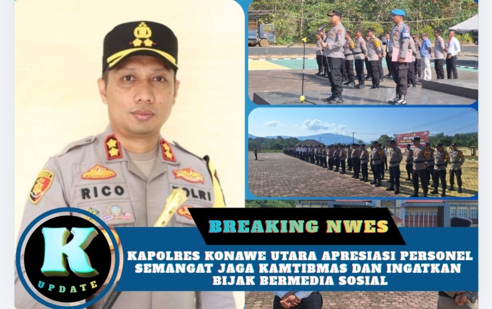 Kapolres Konawe Utara Apresiasi Personel Semangat Jaga Kamtibmas Dan Ingatkan Bijak Bermedia Sosial